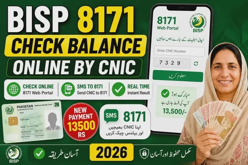 BISP Check Balance Online by CNIC 2026